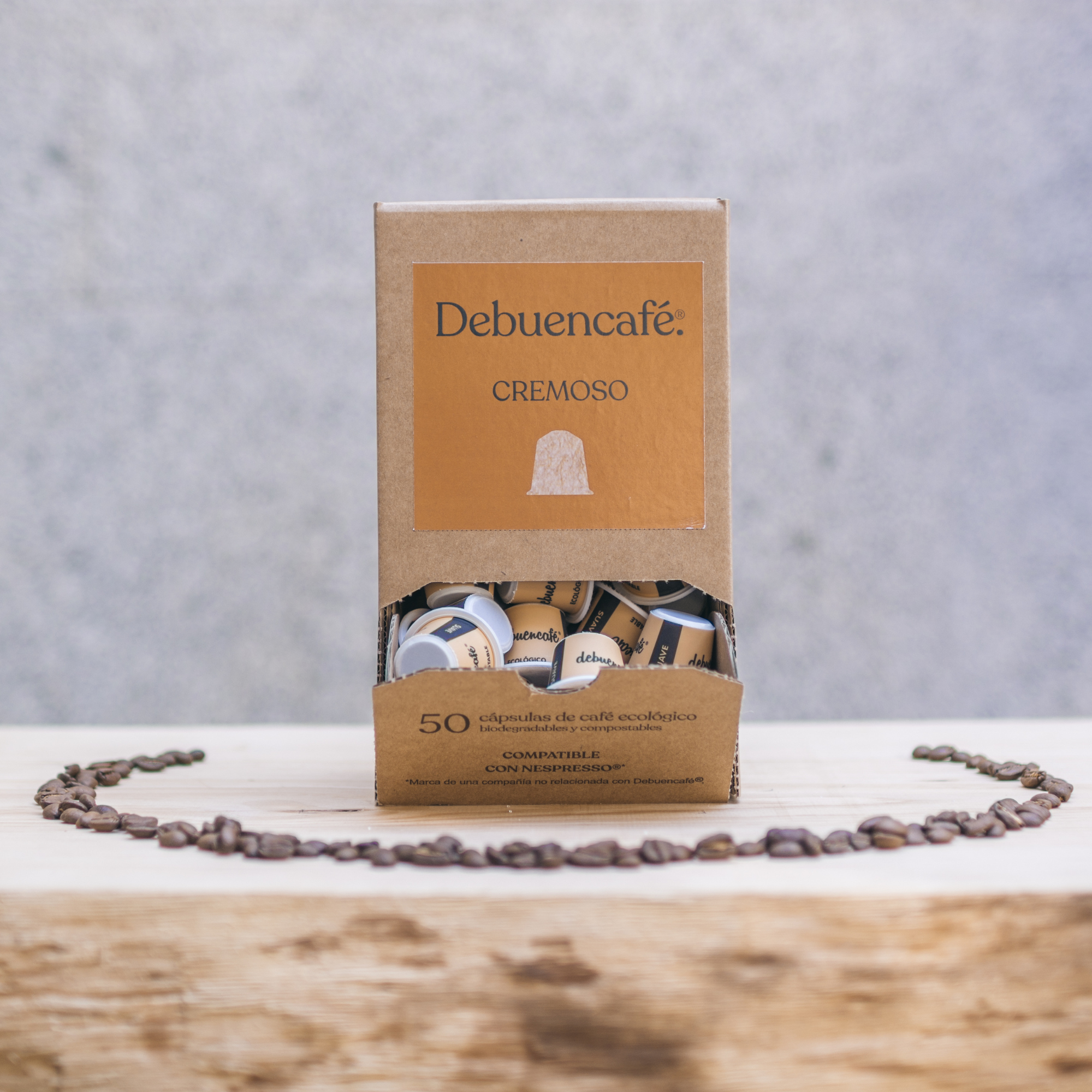 capsulas compostables con nespresso cremoso 50