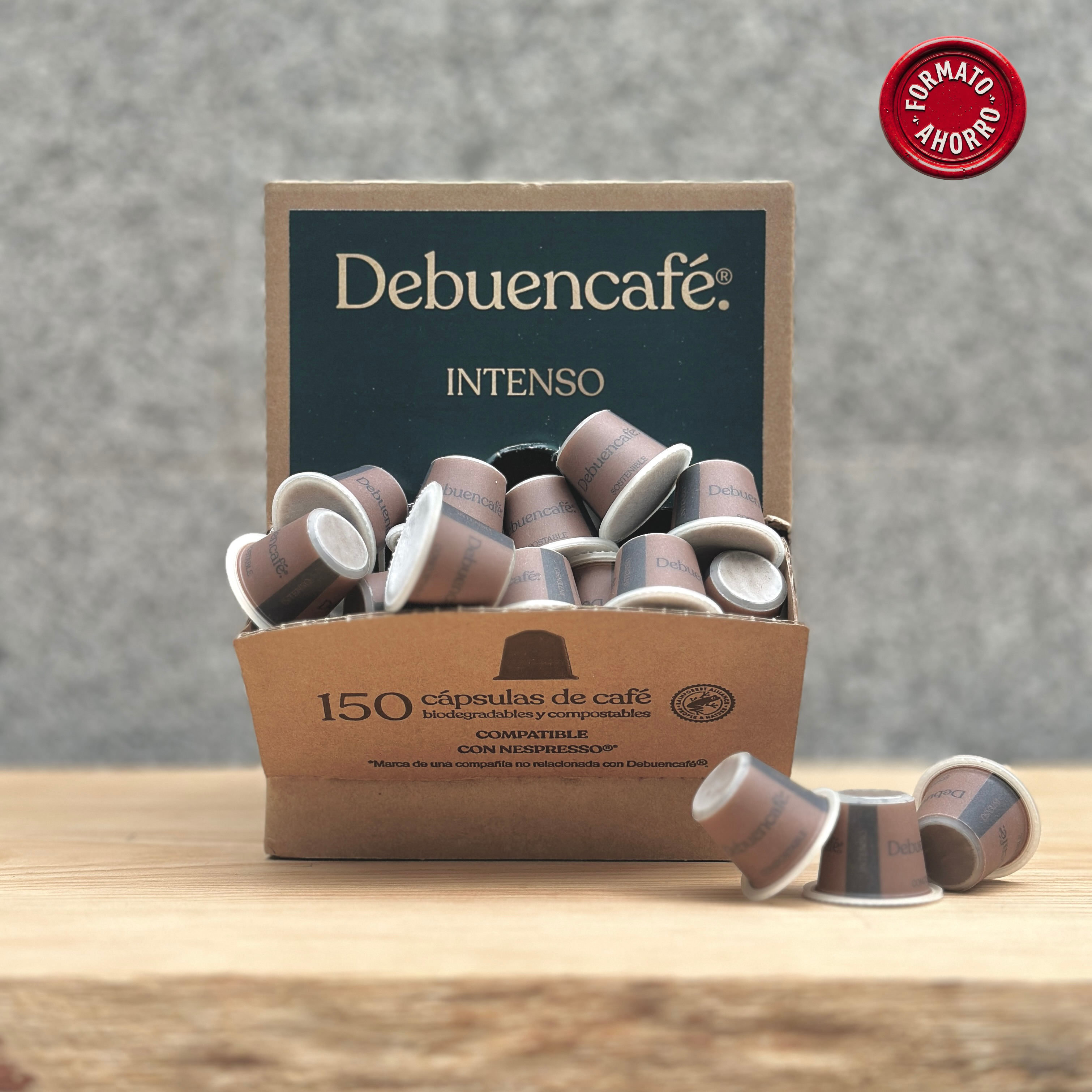 INTENSO | Cápsulas compostables | Compatibles con Nespresso® | 150 cápsulas de café sostenible