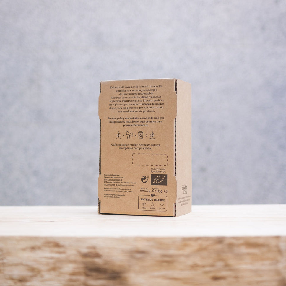 dispensador 50 capsulas compostables de cafe intenso compatibles con nespresso